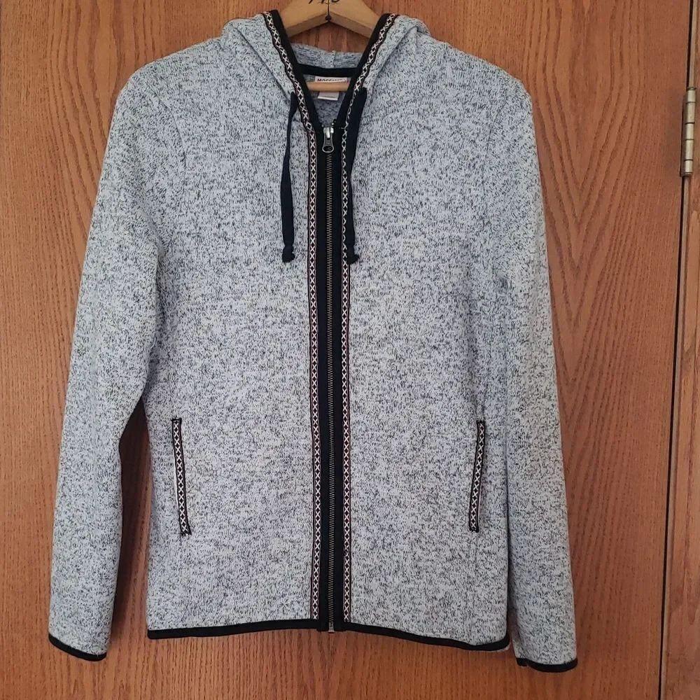 Pretty Marled Mossimo Full Zip Hoodie Sweater Sz M